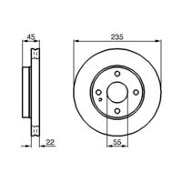 Genuine Bosch Front Brake Rotors Discs Set BD174