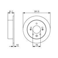 Genuine Bosch Rear Brake Rotors Discs Set BD1744