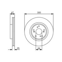 Genuine Bosch Front Brake Rotors Discs Set BD1759