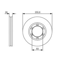 Genuine Bosch Rear Brake Rotors Discs Set BD1772