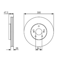 Genuine Bosch Front Brake Rotors Set BD1782