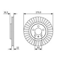 Genuine Bosch Front Brake Rotors Discs Set BD1985