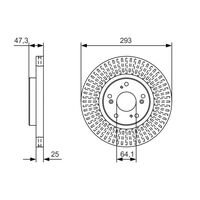 Genuine Bosch Front Brake Rotors Discs Set BD2003