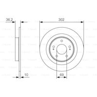 Genuine Bosch Rear Brake Rotors Discs Set BD2005