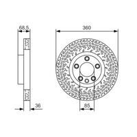 Genuine Bosch Front Brake Rotors Discs Set BD2013