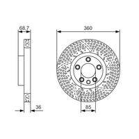 Genuine Bosch Front Brake Rotors Discs Set BD2014