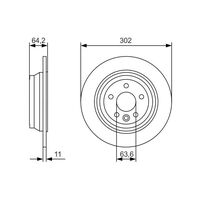 Genuine Bosch Rear Brake Rotors Discs Set BD2020