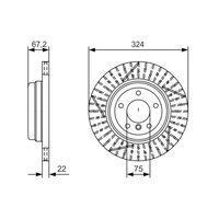 Genuine Bosch Rear Brake Rotors Discs Set BD2138