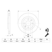 Genuine Bosch Front Brake Rotors Discs Set BD214