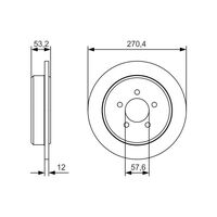 Genuine Bosch Rear Brake Rotors Discs Set BD2140