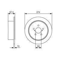 Genuine Bosch Rear Brake Rotors Discs Set BD2142