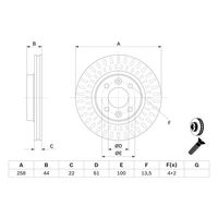 Genuine Bosch Front Brake Rotors Discs Set BD2146