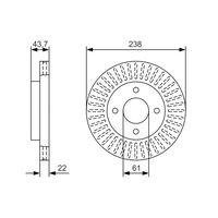Genuine Bosch Front Brake Rotors Discs Set BD2147