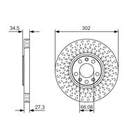 Genuine Bosch Front Brake Rotors Discs Set BD2148