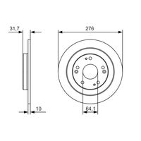 Genuine Bosch Rear Brake Rotors Discs Set BD2152