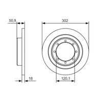 Genuine Bosch Rear Brake Rotors Discs Set BD2153