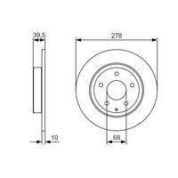 Genuine Bosch Rear Brake Rotors Discs Set BD2161