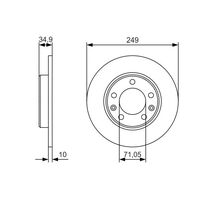 Genuine Bosch Rear Brake Rotors Discs Set BD2162