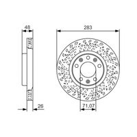 Genuine Bosch Front Brake Rotors Discs Set BD2174