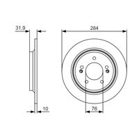 Genuine Bosch Rear Brake Rotors Discs Set BD2235