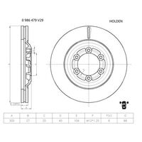 Genuine Bosch Front Brake Rotors Discs Set BD2262