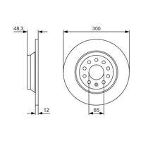 Genuine Bosch Rear Brake Rotors Discs Set BD2396