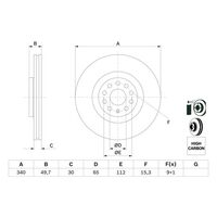 Genuine Bosch Front Brake Rotors Discs Set BD2411