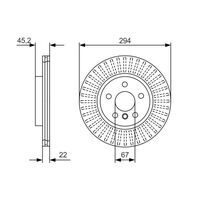 Genuine Bosch Front Brake Rotors Discs Set BD2412