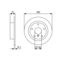 Genuine Bosch Rear Brake Rotors Discs Set BD2413