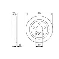 Genuine Bosch Rear Brake Rotors Discs Set BD2417