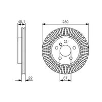 Genuine Bosch Front Brake Rotors Discs Set BD2418