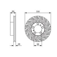 Genuine Bosch Front Brake Rotors Discs Set BD2446