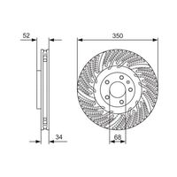Genuine Bosch Front Brake Rotors Discs Set BD2447