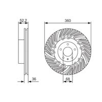 Genuine Bosch Front Brake Rotors Discs Set BD2448
