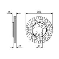 Genuine Bosch Front Brake Rotors Discs Set BD2451