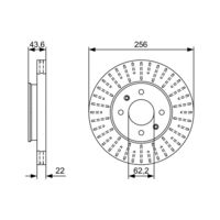 Genuine Bosch Front Brake Rotors Discs Set BD2512