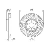 Genuine Bosch Front Brake Rotors Discs Set BD2577