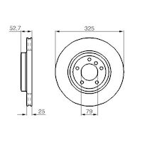 Genuine Bosch Front Brake Rotors Discs Set BD26