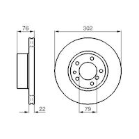 Genuine Bosch Front Brake Rotors Discs Set BD261