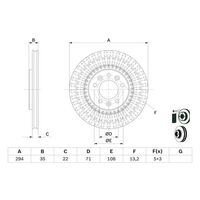 Genuine Bosch Rear Brake Rotors Discs Set BD2633