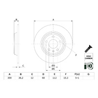 Genuine Bosch Rear Brake Rotors Set BD2634