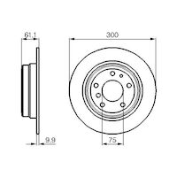 Genuine Bosch Rear Brake Rotors Discs Set BD264