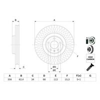 Genuine Bosch Front Brake Rotors Discs Set BD2640