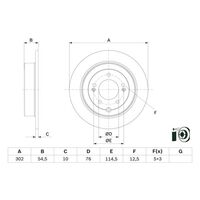 Genuine Bosch Rear Brake Rotors Discs Set BD2646