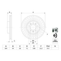 Genuine Bosch Front Brake Rotors Discs Set BD2653