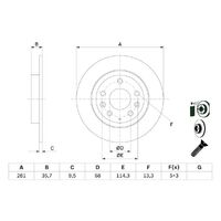 Genuine Bosch Rear Brake Rotors Discs Set BD2656