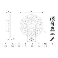 Genuine Bosch Front Brake Rotors Discs Set BD2676