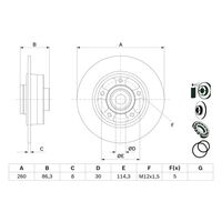 Genuine Bosch Rear Brake Rotors Discs Set BD2713