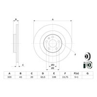 Genuine Bosch Rear Brake Rotors Discs Set BD2733