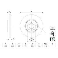 Genuine Bosch Front Brake Rotors Discs Set BD2749